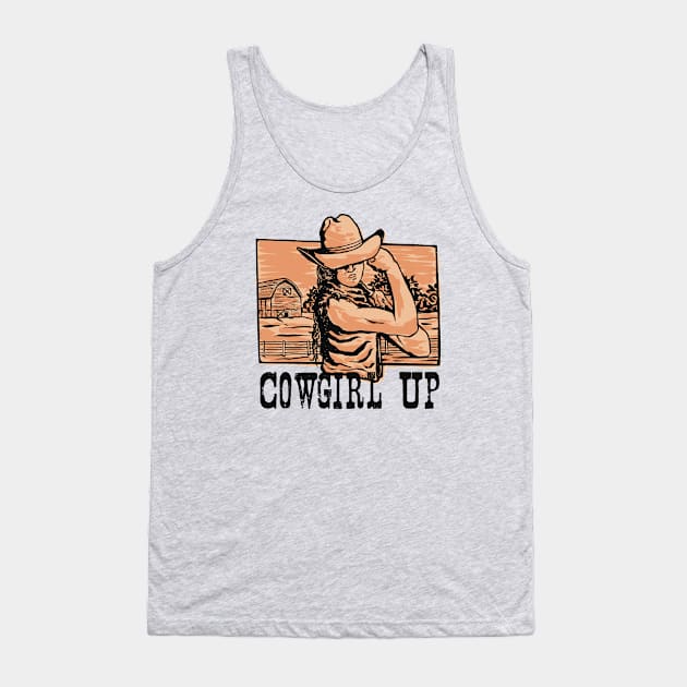 Cowgirl Up // Tough Cowgirl Country Girl Tank Top by SLAG_Creative